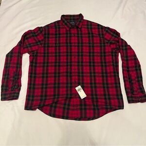 Polo Ralph Lauren Men's Red and Black Plaid Shirt